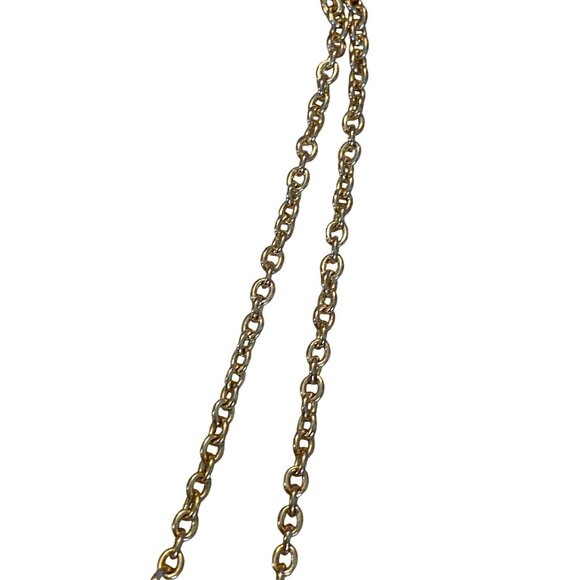 Gold-Tone Layered Disc Necklace With Chain Link & Lobster Clasp - Picture 5 of 14